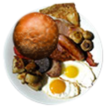 Lunch Time 2 Pudding, Sausage Or Burger 