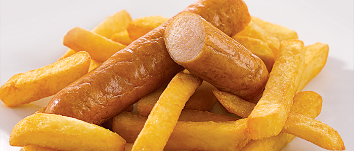 Lunch Time 2 Pudding, Sausage Or Burger 